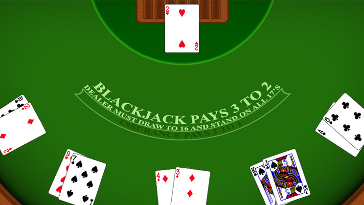 Meja permainan Blackjack di casino online
